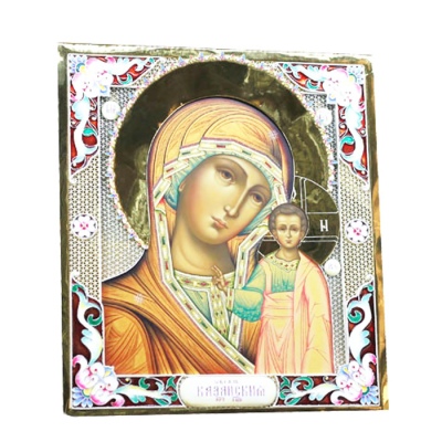 

Икона Богородица из серебра
