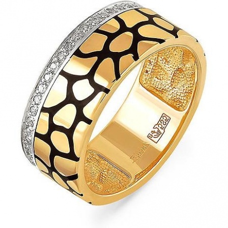 Кольцо с 40 бриллиантами из жёлтого золота (арт. 2041794)