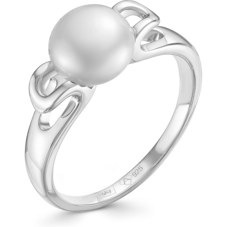 Кольцо с 1 жемчугом из серебра (арт. 2054619)