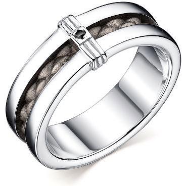 Кольцо с 1 бриллиантом из серебра (арт. 2056280)