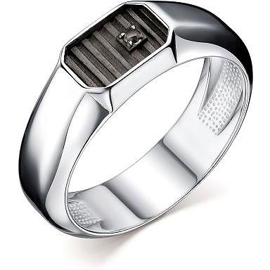 Кольцо с 1 бриллиантом из серебра (арт. 2056555)