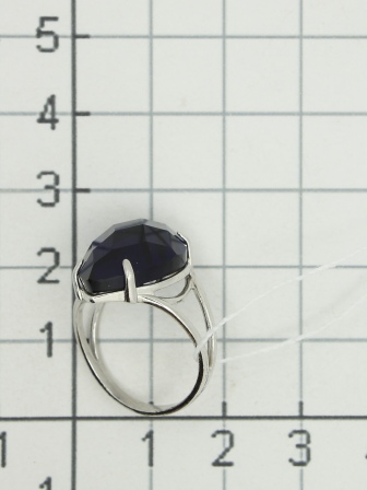 Кольцо с 1 стеклом из серебра (арт. 2120454)