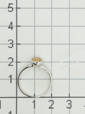 Кольцо с 1 цитрином из серебра (арт. 2120941)