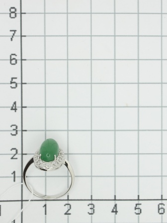 Кольцо с 1 агатом из серебра (арт. 2124847)