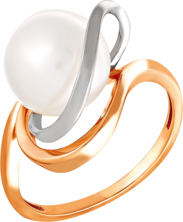 Кольцо с 1 жемчугом из красного золота (арт. 2170193)