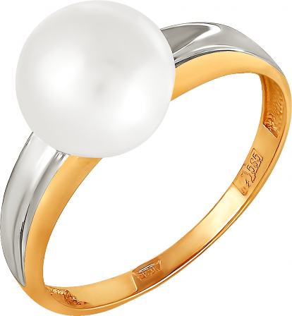 Кольцо с 1 жемчугом из красного золота (арт. 2170349)