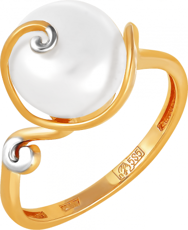 Кольцо с 1 жемчугом из красного золота (арт. 2170492)