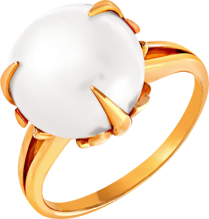 Кольцо с 1 жемчугом из красного золота (арт. 2171390)