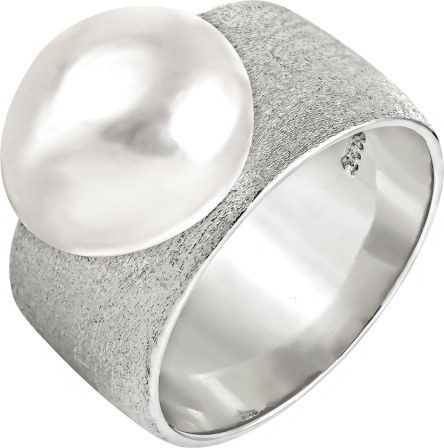Кольцо с 1 жемчугом из серебра (арт. 2172589)