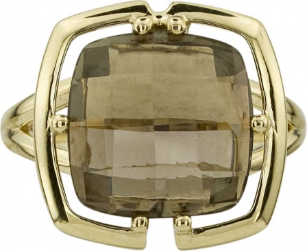 Кольцо с 1 раухтопазом из красного золота (арт. 2180441)