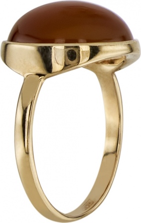 Кольцо с 1 сердоликом из красного золота (арт. 2180631)