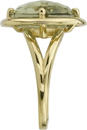 Кольцо с 1 аметистом из жёлтого золота (арт. 2182192)