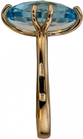 Кольцо с 1 топазом из красного золота (арт. 2182701)