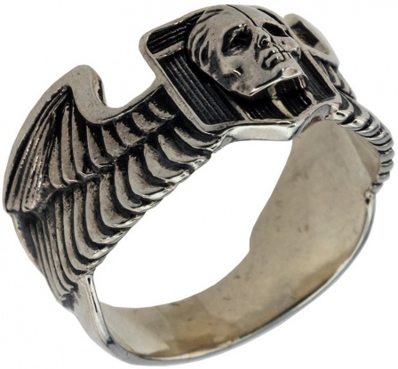 Кольцо Череп из серебра (арт. 2183494)