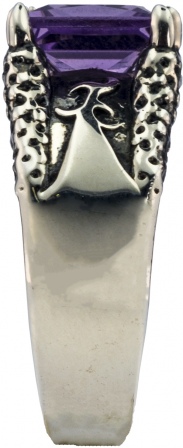 Кольцо с 1 аметистом из серебра (арт. 2183498)