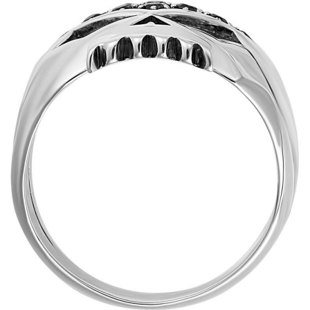 Кольцо Череп с 16 фианитами из серебра (арт. 2183564)