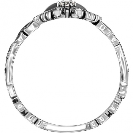 Кольцо с 1 фианитом из серебра (арт. 2184799)
