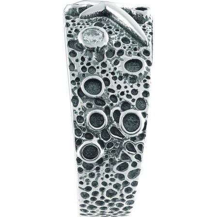 Кольцо с 2 фианитами из серебра (арт. 2185544)