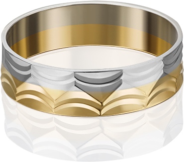 Кольцо из комбинированного золота (арт. 2211463)