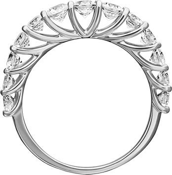 Кольцо с фианитами из белого золота (арт. 2213918)