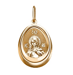 Подвеска-иконка "Святая Марина" из красного золота (арт. 2214550)