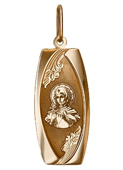 Подвеска-иконка "Святая Марина" из красного золота (арт. 2214555)