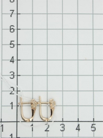 Серьги с 14 фианитами из серебра с позолотой (арт. 2241349)