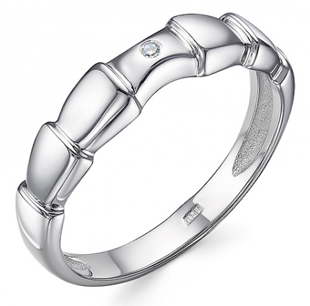 Кольцо с 1 бриллиантом из серебра (арт. 2281933)