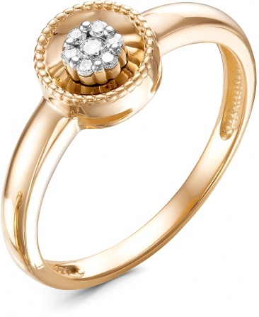 Кольцо с 7 бриллиантами из красного золота (арт. 2311092)
