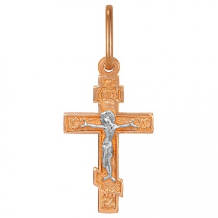 Крестик из красного золота (арт. 2320022)