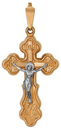 Крестик из красного золота (арт. 2320104)