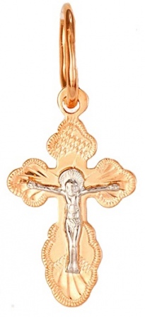 Крестик из красного золота (арт. 2320357)