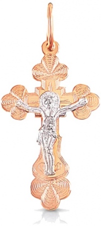 Крестик из красного золота (арт. 2320358)