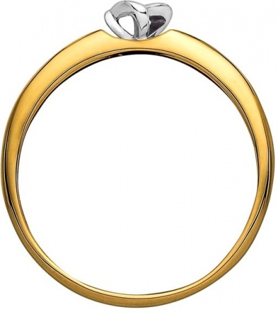 Кольцо с 1 бриллиантом из жёлтого золота (арт. 2350061)