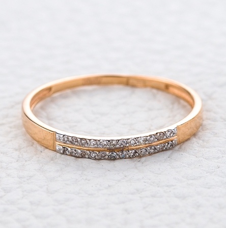 Кольцо с 24 бриллиантами из красного золота (арт. 2380429)