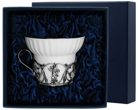 Чашка чайная "Ангел" из чернёного серебра (арт. 2400481)
