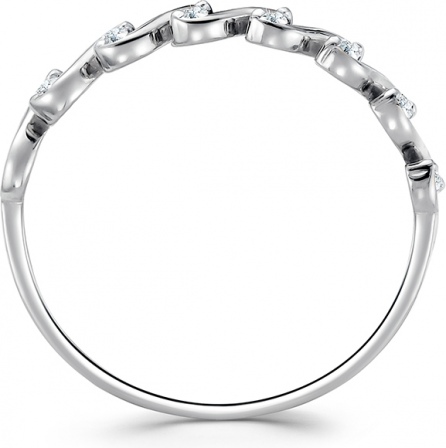 Кольцо с 7 фианитами из серебра (арт. 2410606)