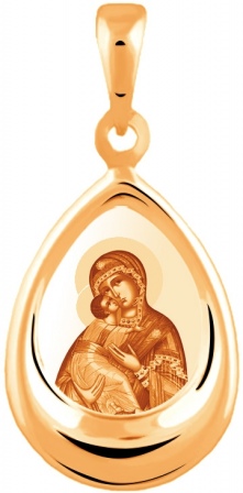 Подвеска-иконка из красного золота (арт. 2420334)