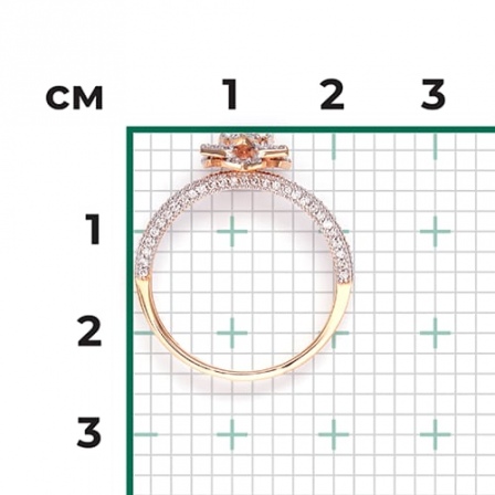 Кольцо с 90 бриллиантами из красного золота (арт. 2442075)