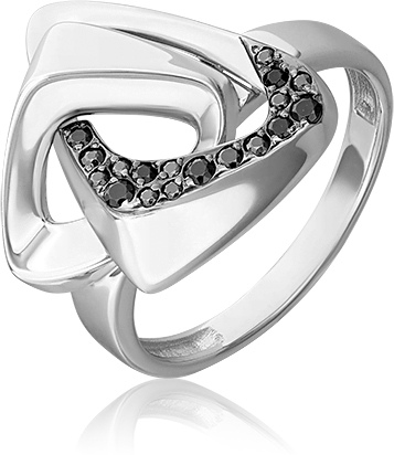 Кольцо с фианитами из серебра (арт. 2446309)