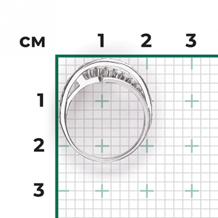 Кольцо с фианитами из серебра (арт. 2446841)