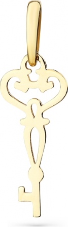 Подвеска Ключ из жёлтого золота (арт. 2461085)