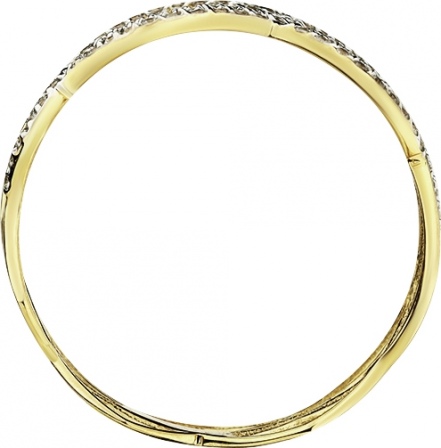 Кольцо с 100 фианитами из жёлтого золота (арт. 2461303)