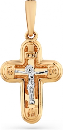 Крестик из красного золота (арт. 2461346)