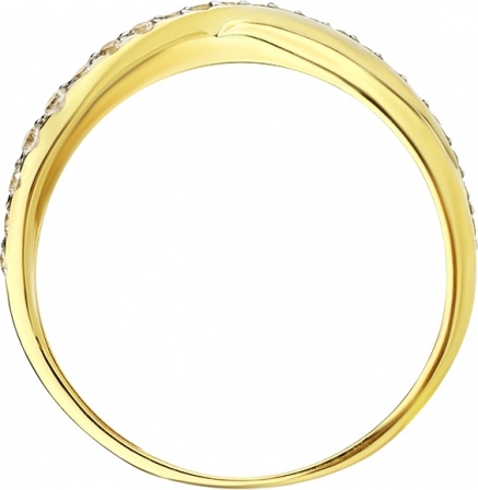 Кольцо с 23 фианитами из жёлтого золота (арт. 2461761)