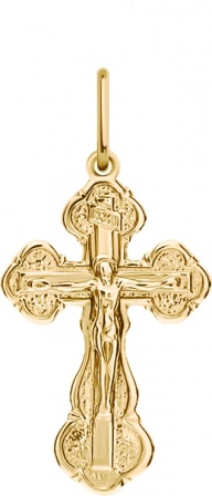 Крестик из красного золота (арт. 2471460)