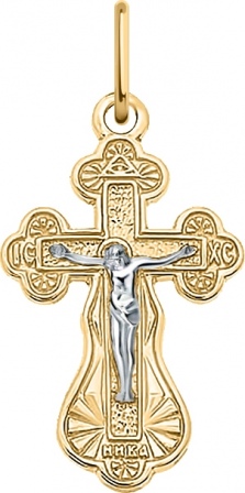 Крестик из красного золота (арт. 2471494)