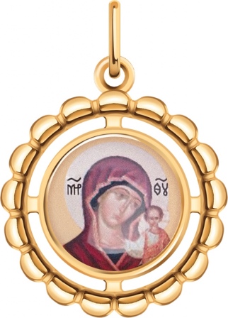 Подвеска-иконка из красного золота (арт. 2471602)
