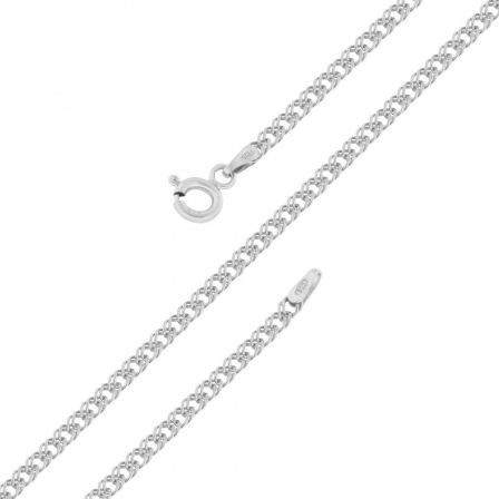 Цепочка плетения "Двойной ромб" из серебра (арт. 2550081)