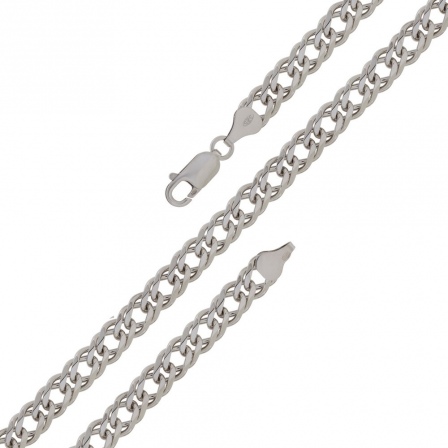 Цепочка плетения "Двойной ромб" из серебра (арт. 2550144)